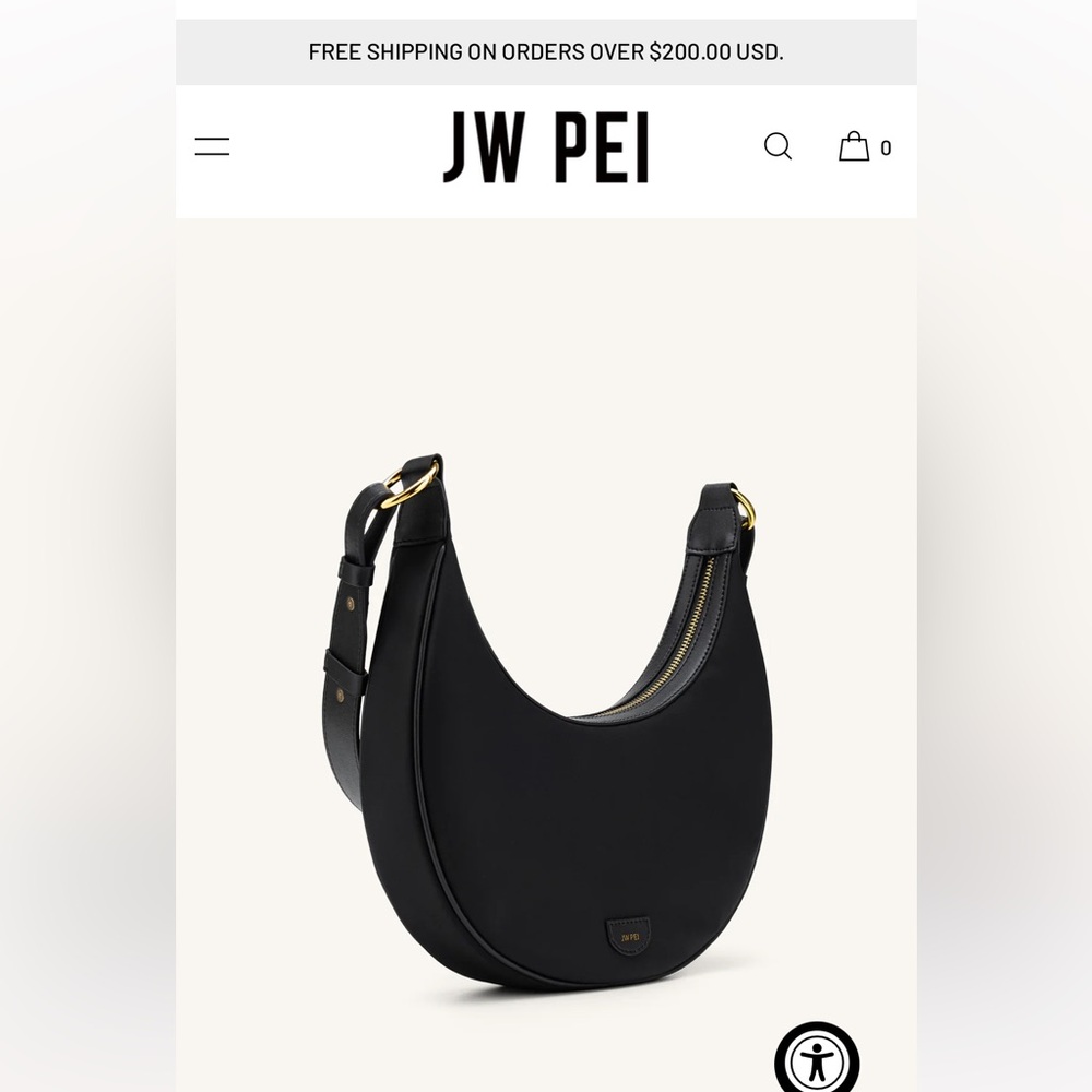 JW Pei Carly Nylon Saddle Crescent Bag
